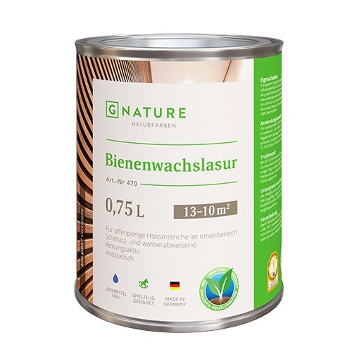Лазурь для стен и потолков 470 Bienenwachslasur (под заказ) 470 Ель 0,045л